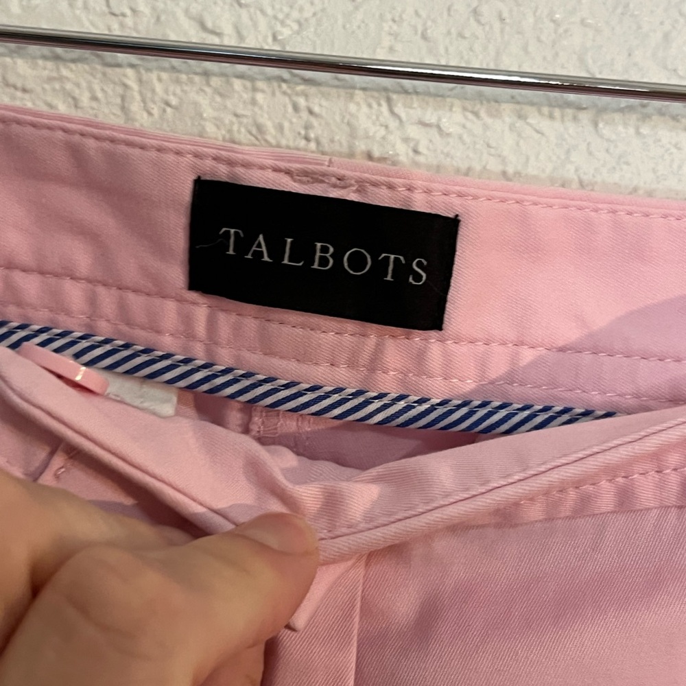 Talbots Relaxed chino straight leg in pink Office Business Casual Career Barbie - Picture 7 of 9